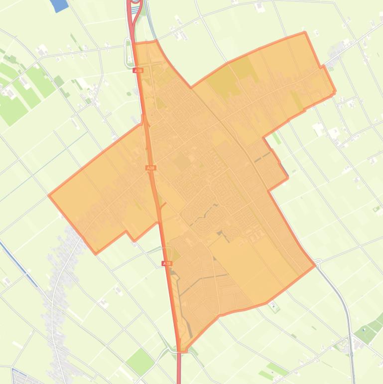 Kaart van de wijk Staphorst (kern).