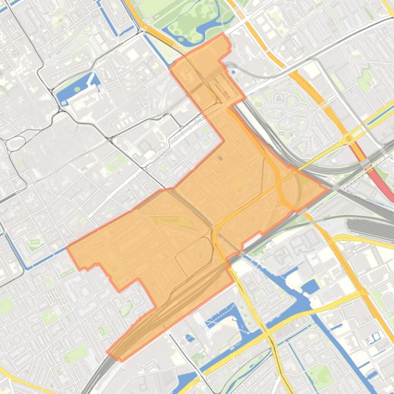 Kaart van de wijk Stationsbuurt.