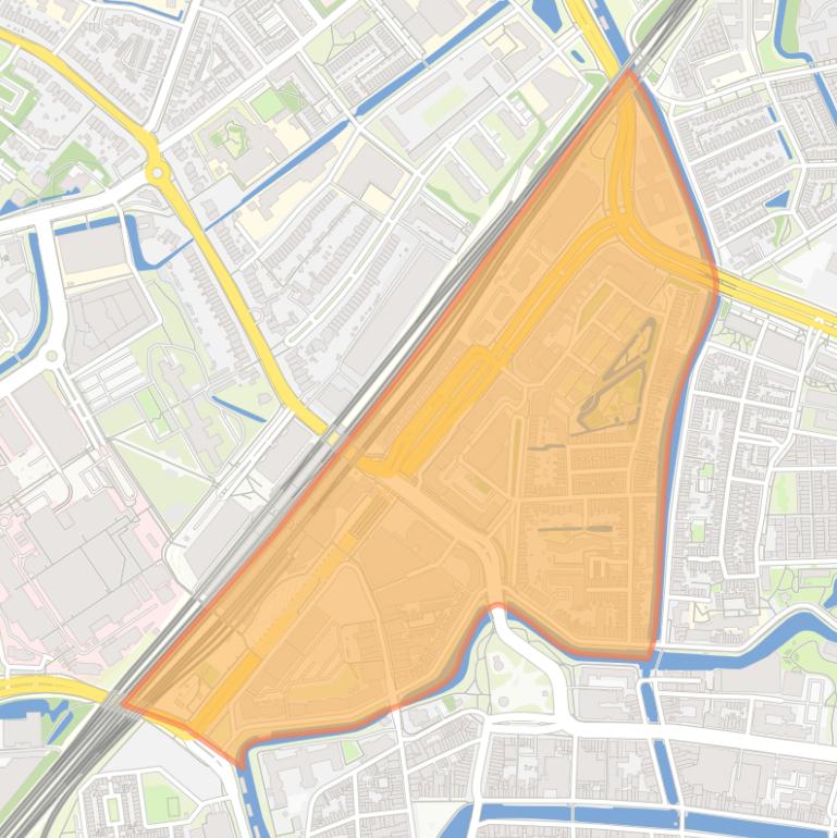 Kaart van de wijk Stationsdistrict.