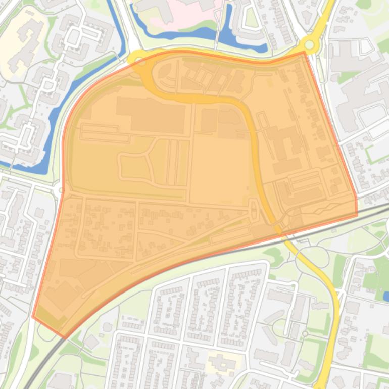 Kaart van de wijk Stationsomgeving.