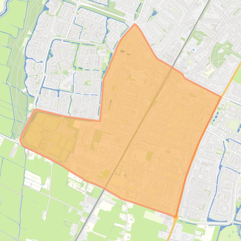 Kaart van de wijk Stationsomgeving.