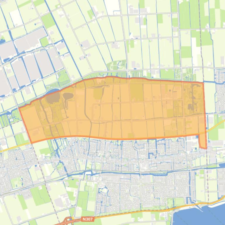 Kaart van de wijk Stede Broec Buitengebied.