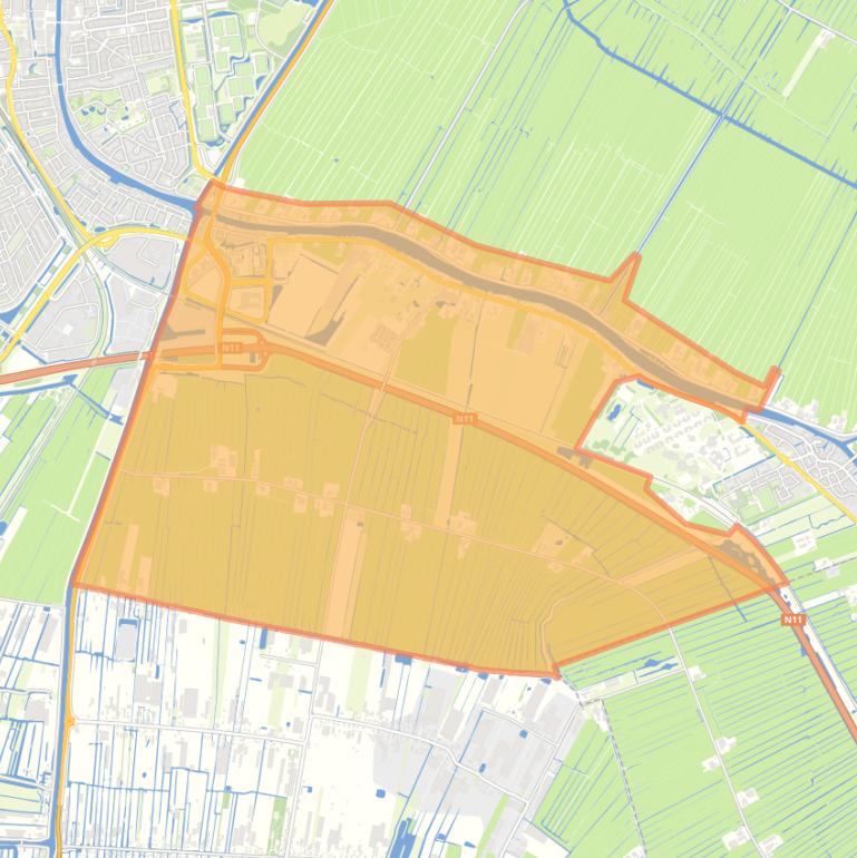 Kaart van de wijk Steekterpolder.