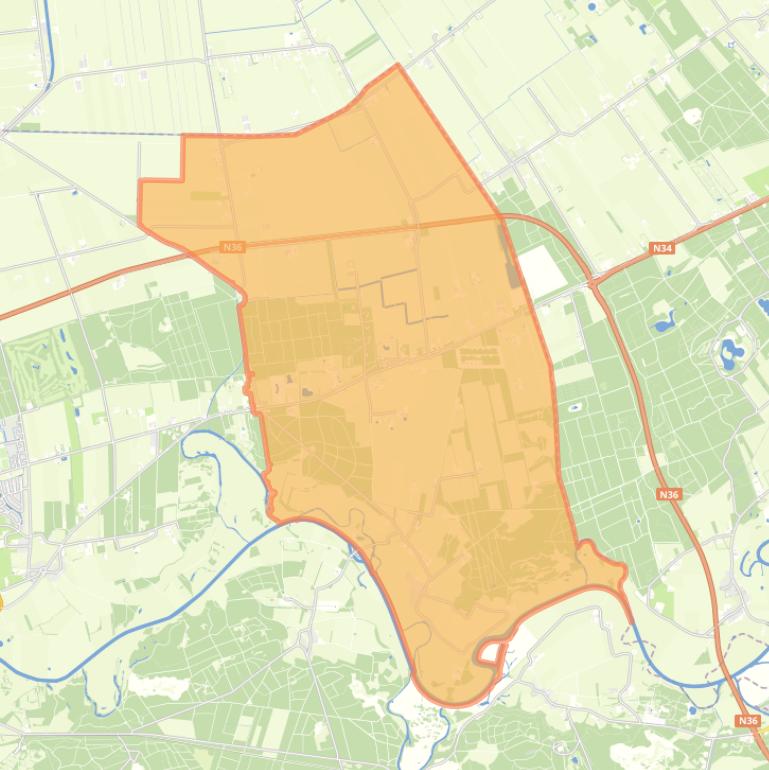 Kaart van de wijk Stegeren.