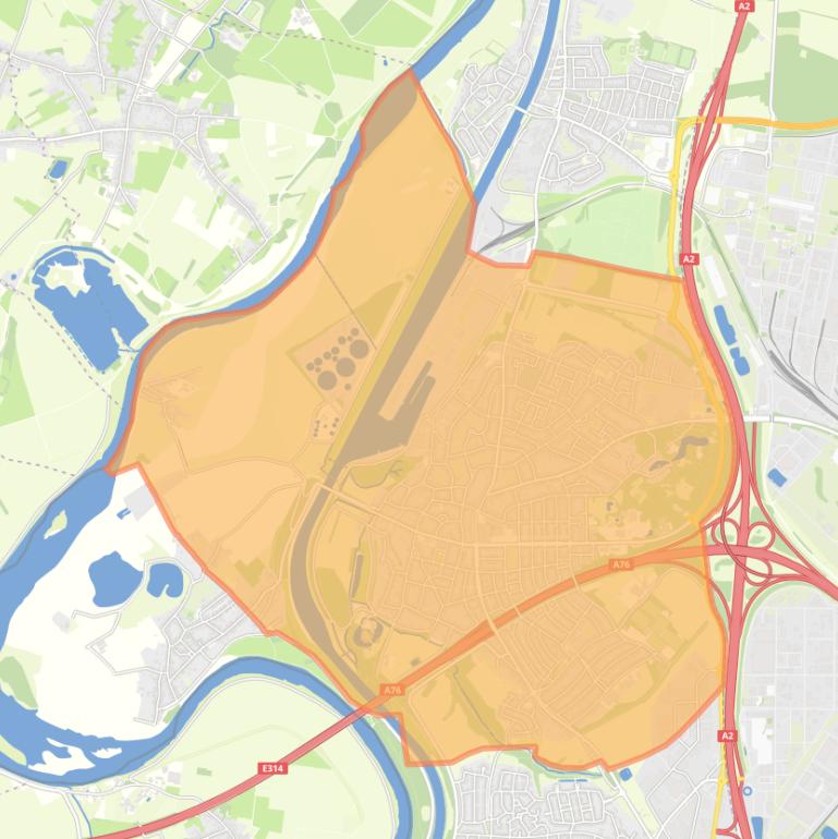 Kaart van de wijk Stein.