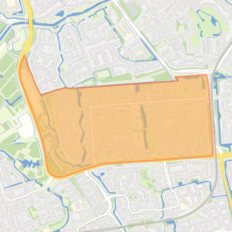 Kaart van de wijk Sterrenkwartier.