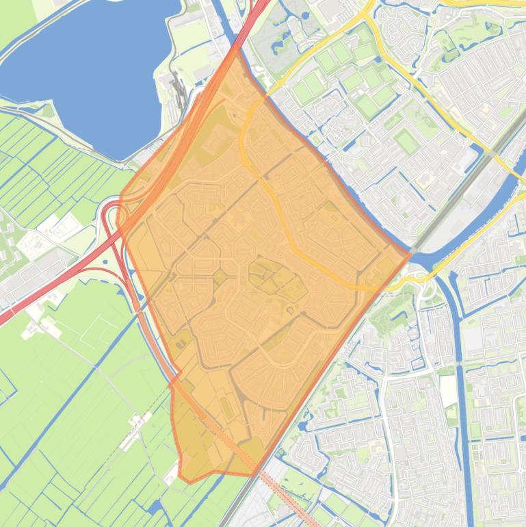 Kaart van de wijk Stevenshofdistrict.