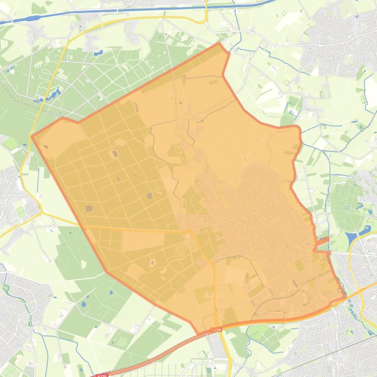 Kaart van de wijk Stiphout.