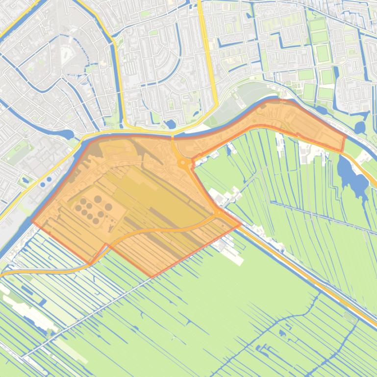 Kaart van de Stolwijkersluis.