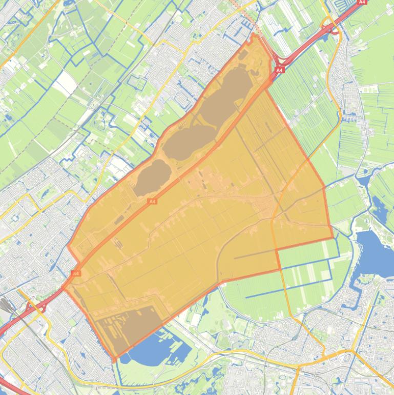 Kaart van de wijk Stompwijk.