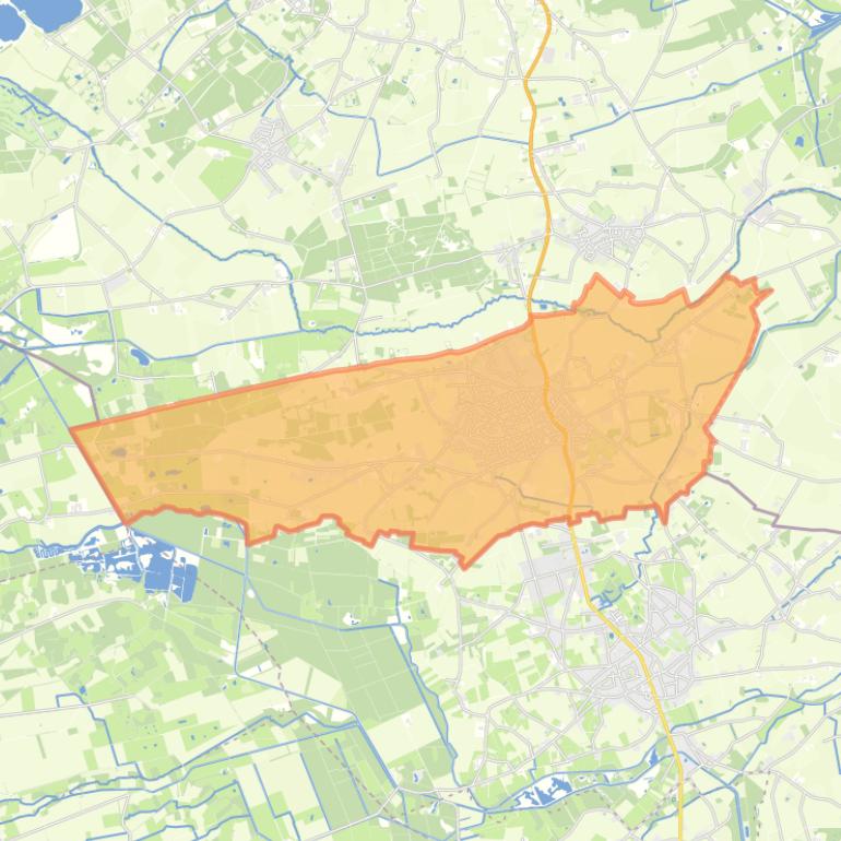 Kaart van de wijk Stramproy.