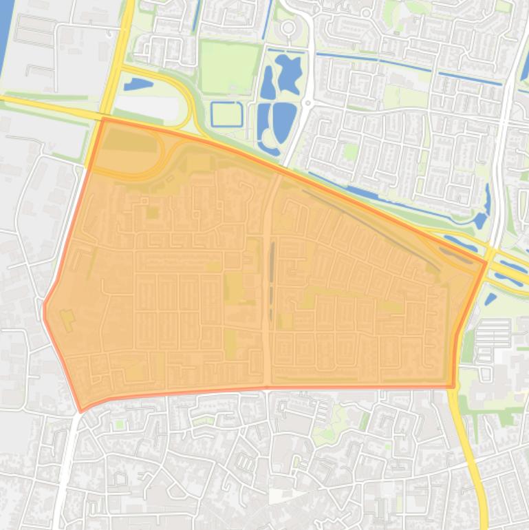 Kaart van de wijk Strijen.