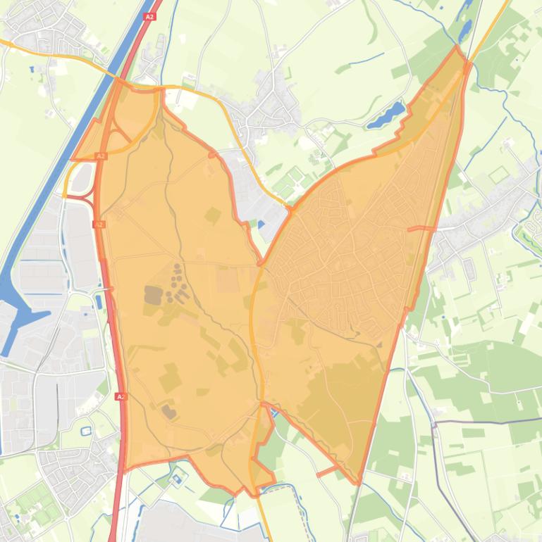 Kaart van de wijk Susteren.