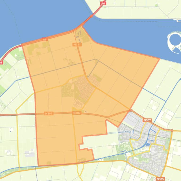 Kaart van de wijk Swifterbant.