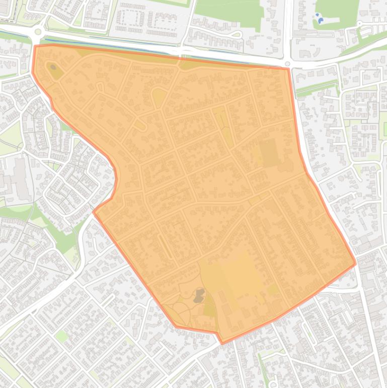 Kaart van de wijk ’t Ven.