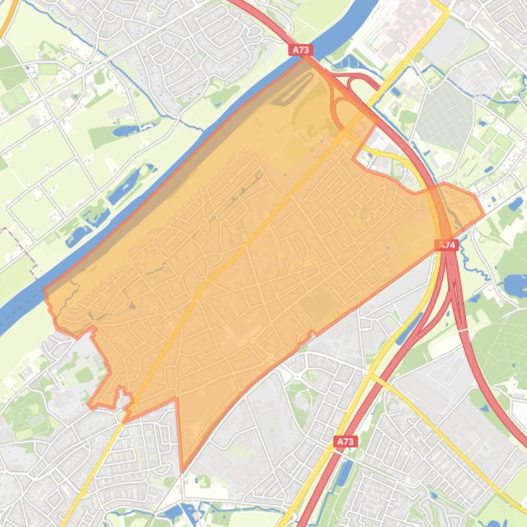 Kaart van de wijk Tegelen-Centrum.