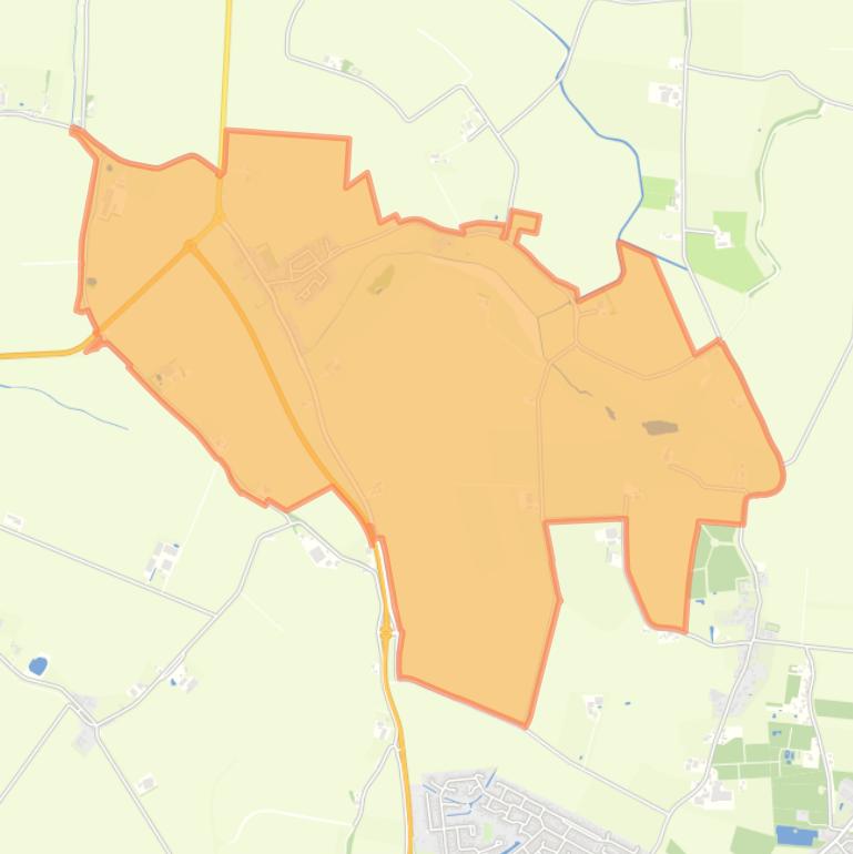 Kaart van de wijk Terhole.