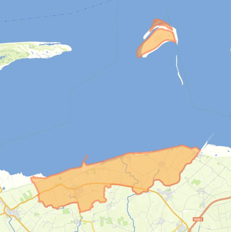 Kaart van de wijk Ternaard.