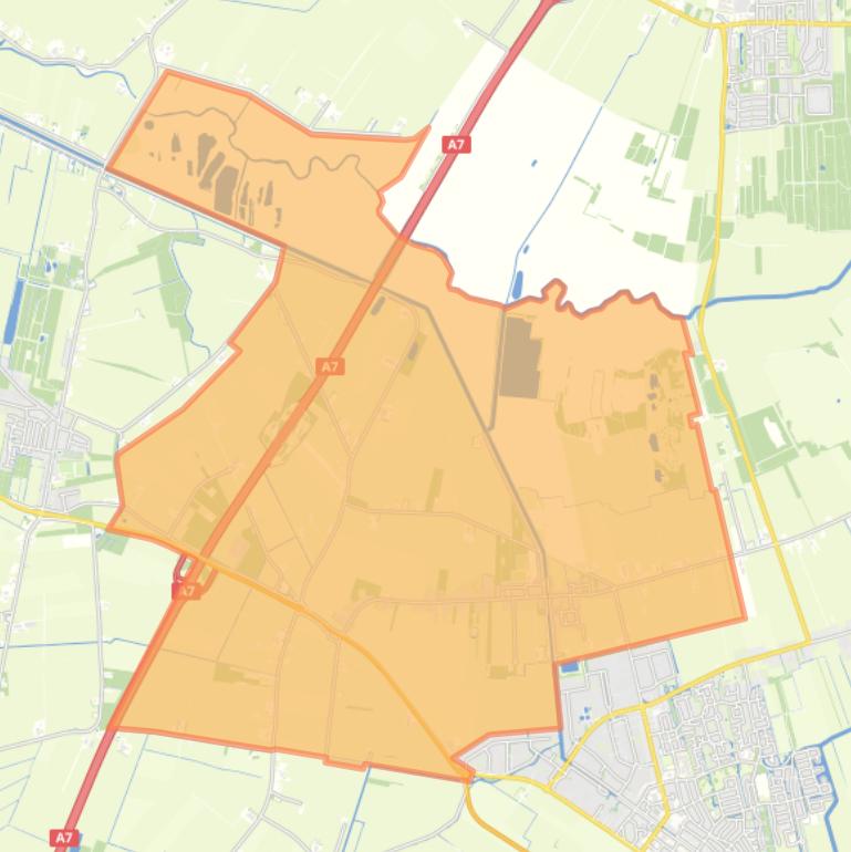 Kaart van de wijk Terwispel.