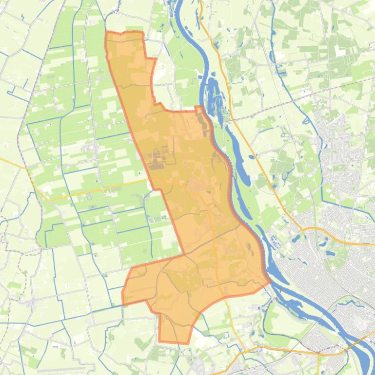 Kaart van de wijk Terwolde.