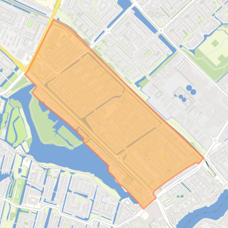 Kaart van de wijk Thamerdal.