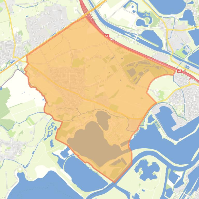 Kaart van de wijk Thorn.