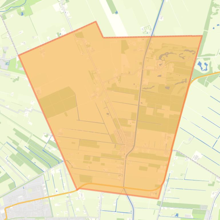 Kaart van de wijk Tiendeveen.