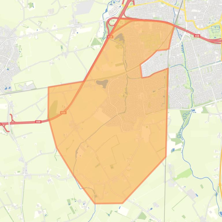 Kaart van de wijk Tolberg.