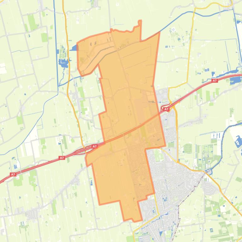 Kaart van de wijk Tolbert.