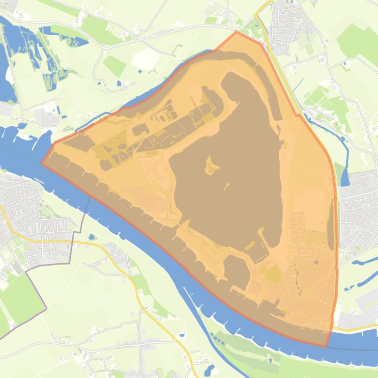 Kaart van de wijk Tolkamer.