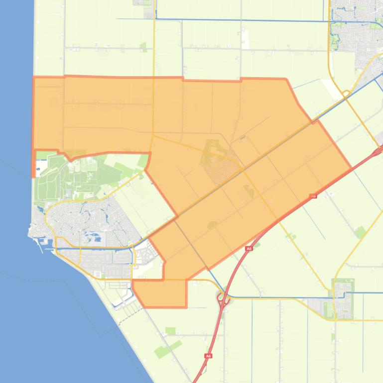 Kaart van de wijk Tollebeek.