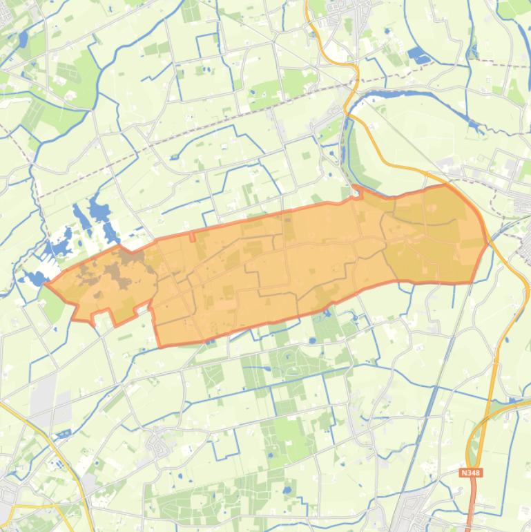 Kaart van de wijk Tonden.