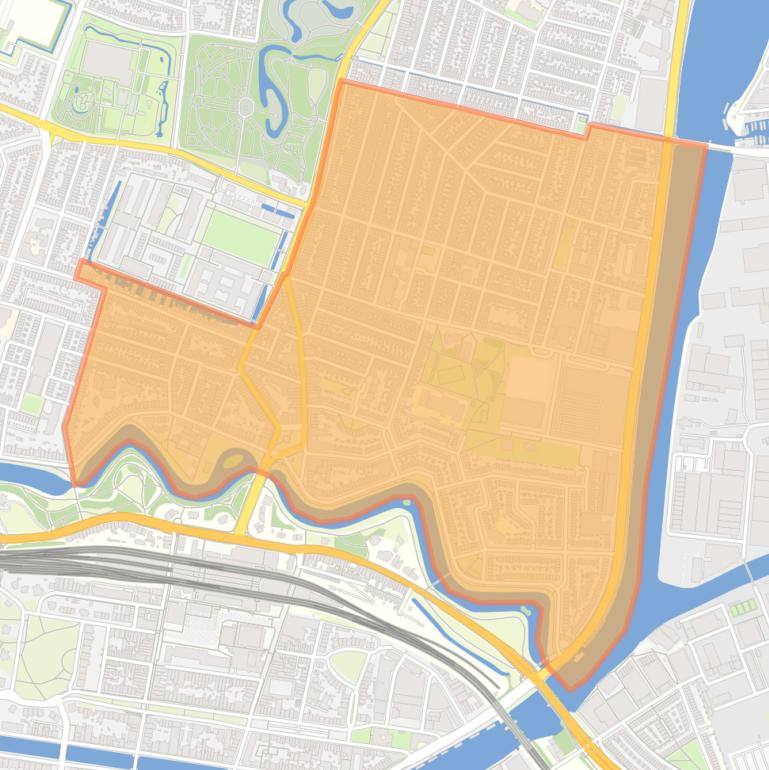 Kaart van de Transvaalwijk.