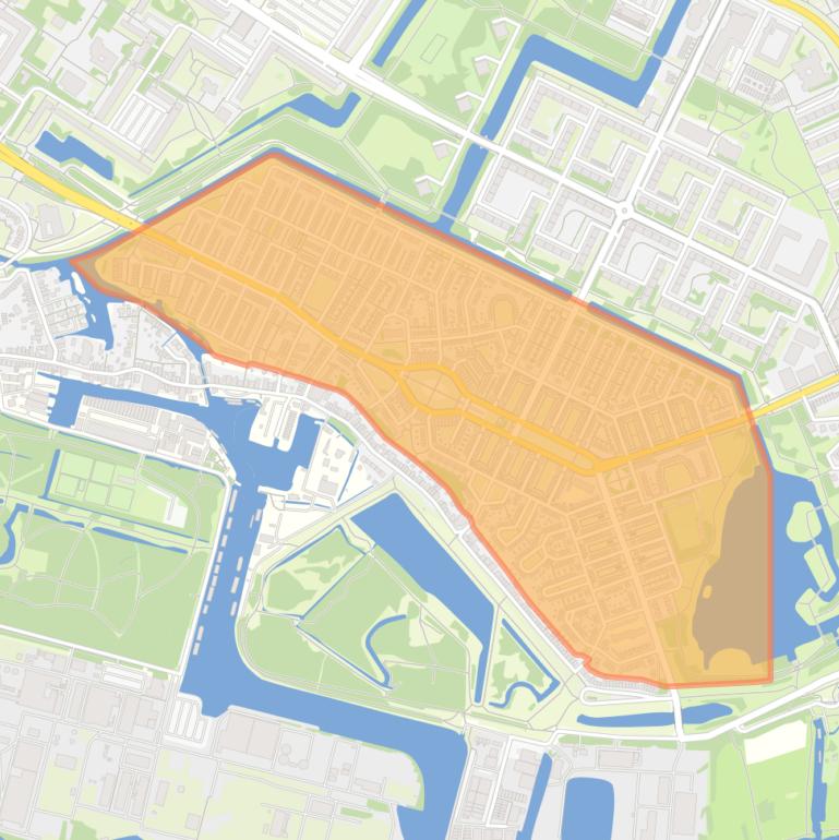Kaart van de wijk Tuindorp Nieuwendam.