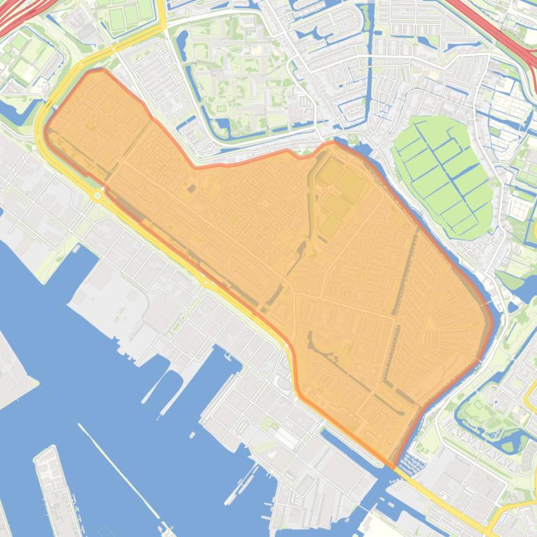 Kaart van de wijk Tuindorp Oostzaan.