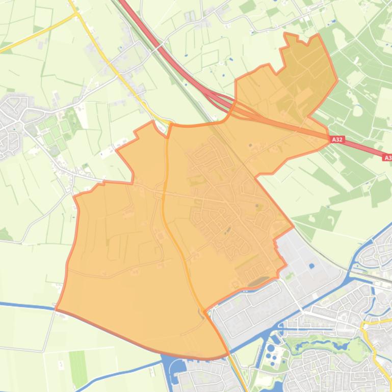 Kaart van de wijk Tuk.