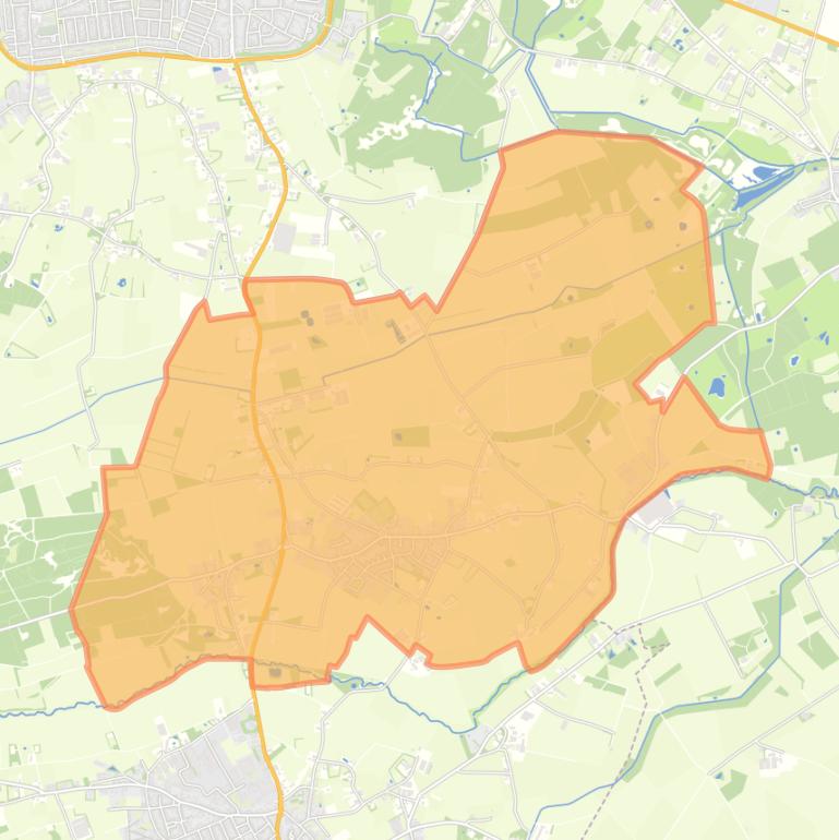 Kaart van de wijk Tungelroy.