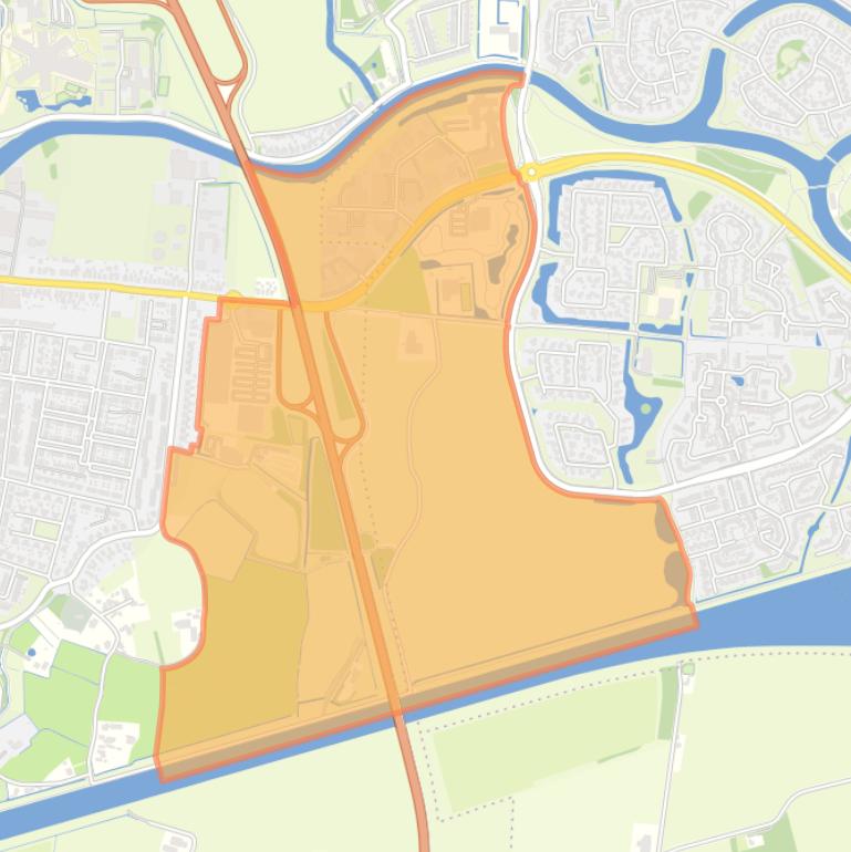 Kaart van de wijk Tussengebied.
