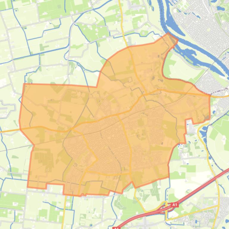 Kaart van de wijk Twello.