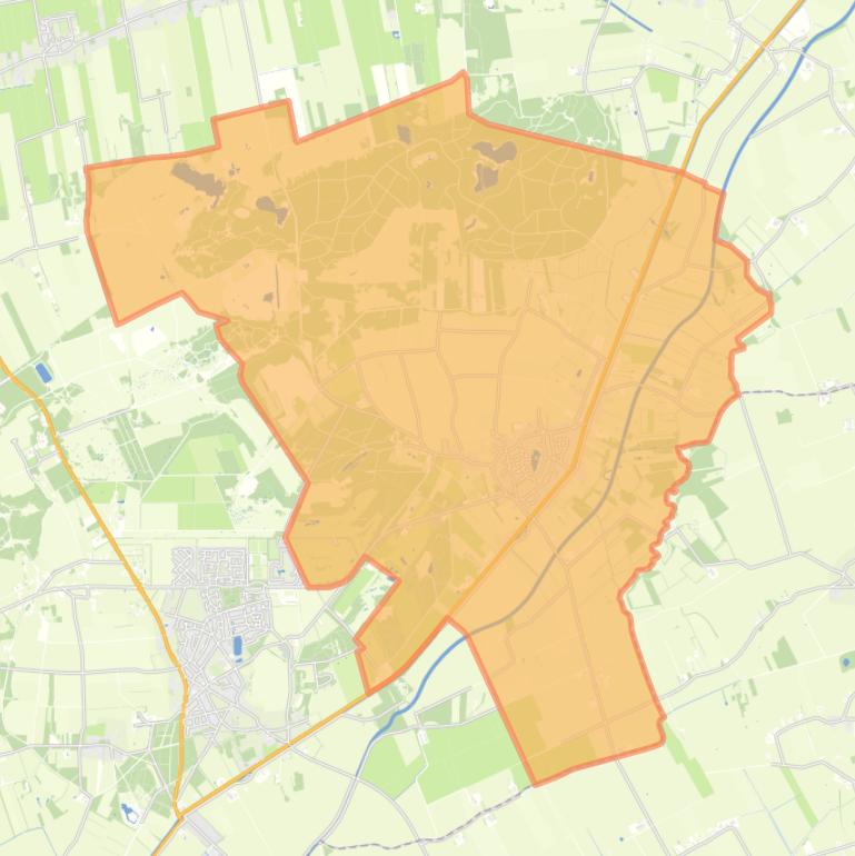 Kaart van de wijk Uffelte.