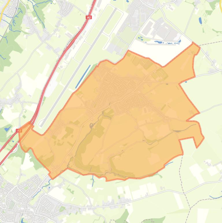 Kaart van de wijk Ulestraten.