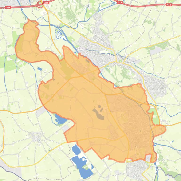 Kaart van de wijk Ulft-Etten.