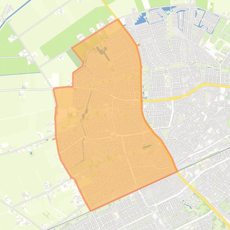 Kaart van de wijk Ussen.