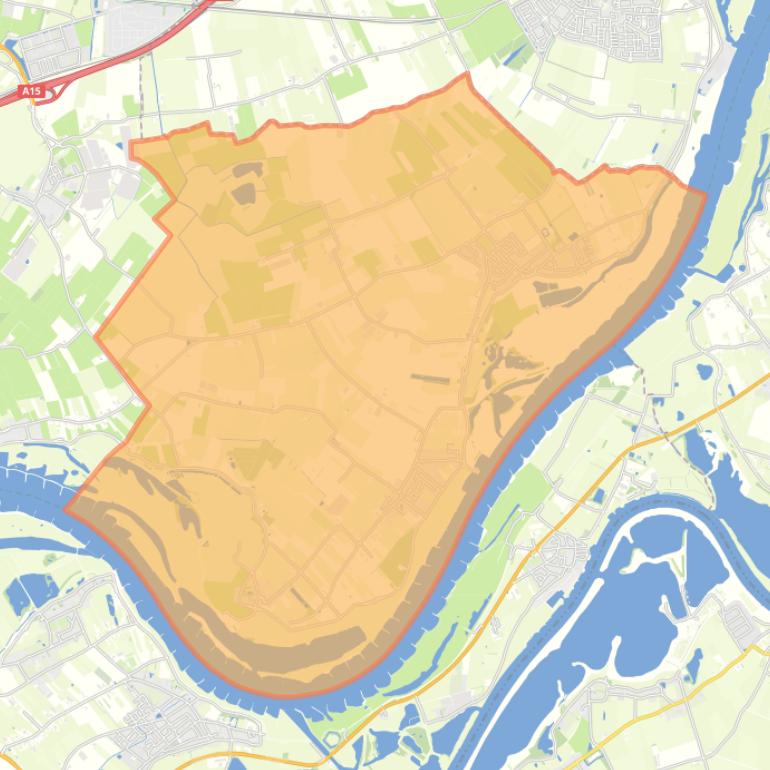 Kaart van de wijk Varik en Ophemert.