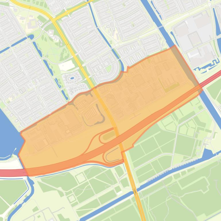 Kaart van de wijk Veluwsekant.