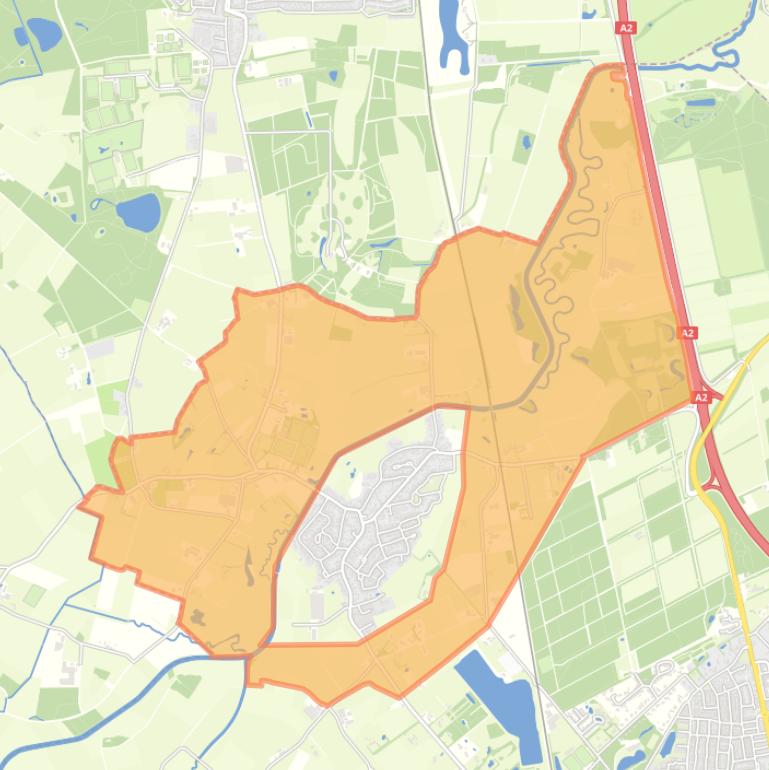 Kaart van de wijk Verspr huizen Esch.