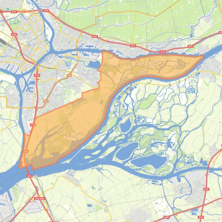 Kaart van de wijk Verspreide bebouwing.