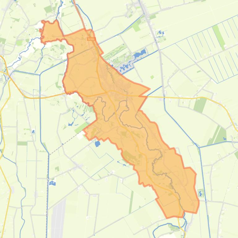 Kaart van de wijk Vlagtwedde.