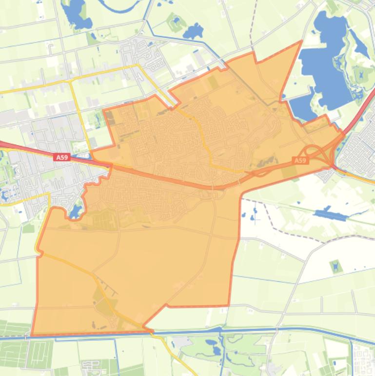 Kaart van de wijk Vlijmen.