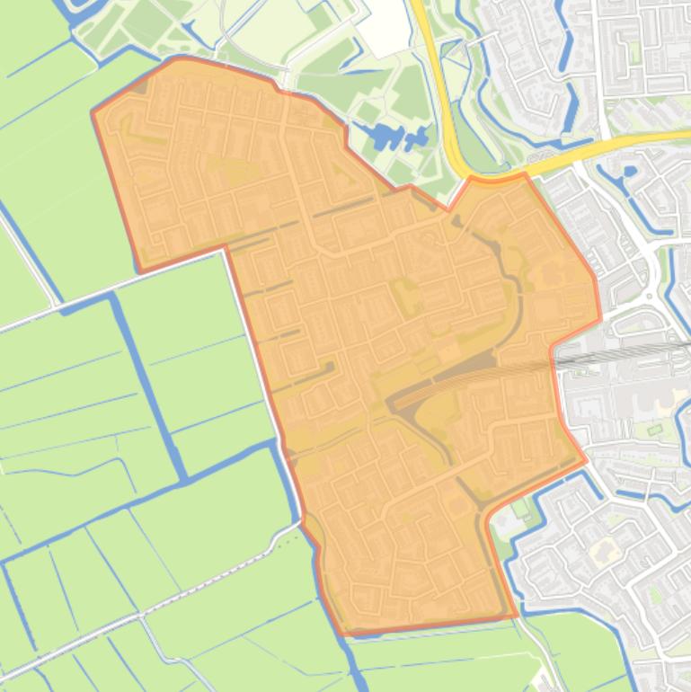 Kaart van de wijk Vogelenzang.